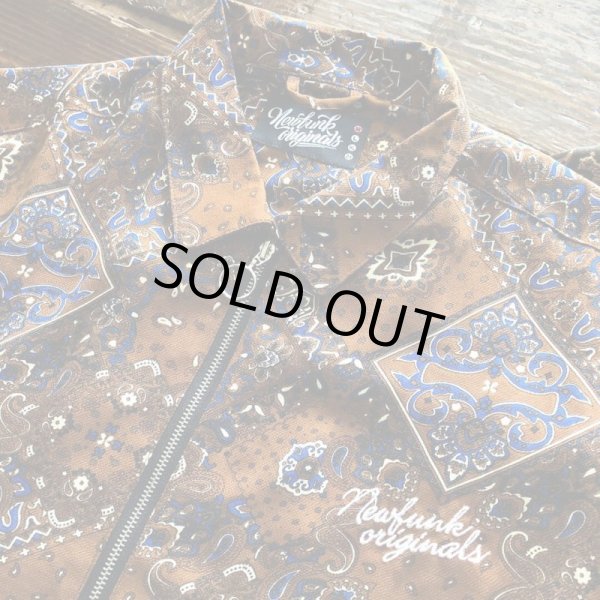 画像8: 【NEWFUNK】PAISLEY HALF ZIP SHIRT (BROWN) (8)