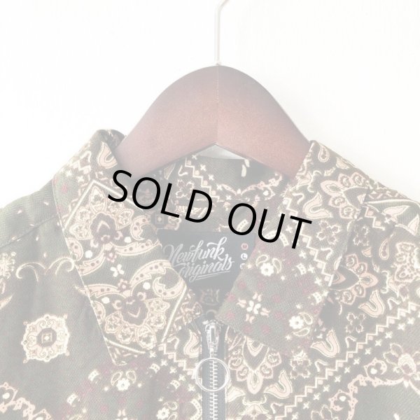 画像4: 【NEWFUNK】PAISLEY HALF ZIP SHIRT (GREEN) (4)