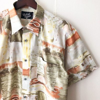 画像1: Pattern Shirt / Water Channel / size: L