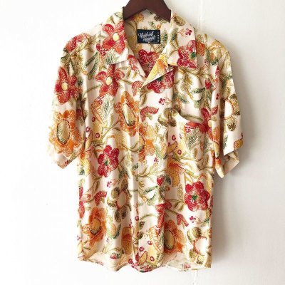 画像1: Pattern Shirt / Flower / size: M