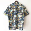 画像2: Pattern Shirt / Blue Aloha / size: L (2)