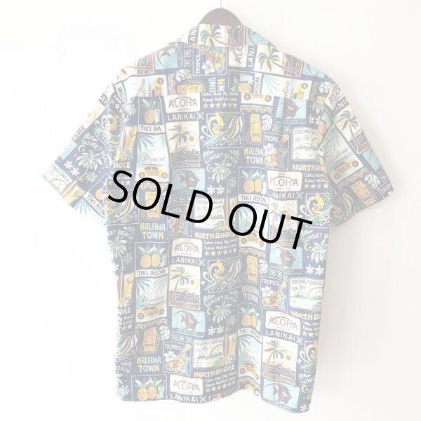 画像2: Pattern Shirt / Blue Aloha / size: L (2)