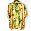 画像1: Pattern Shirt / Fruits Flower / size: XL (1)