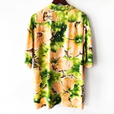 画像1: Pattern Shirt / Fruits Flower / size: XL