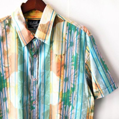 画像2: Pattern Shirt / Check Flower / size: XL