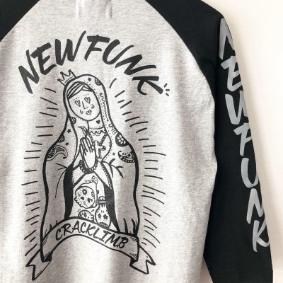 画像2: 【NEWFUNK】SIBA "MARIA" RAGLAN TEE  (BLK/GRY)