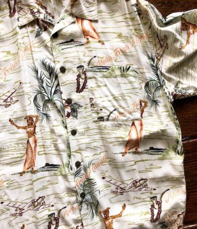 画像3: Pattern Shirt / Hula Girl / size: XL