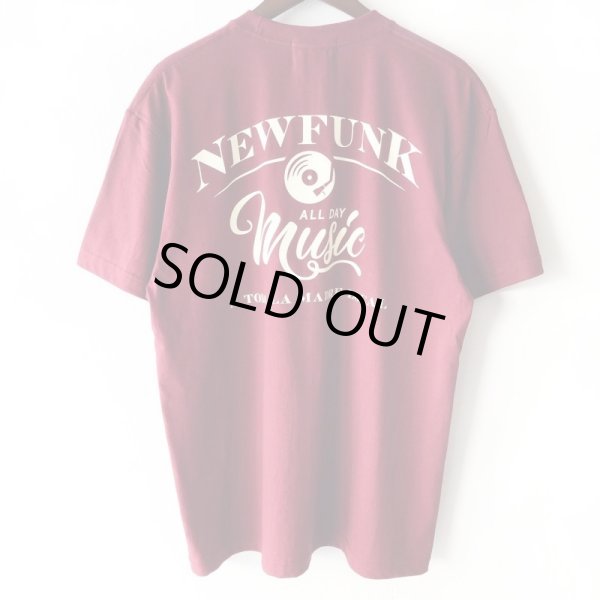 画像1: 【NEWFUNK】Music All Day TEE (Wine) (1)