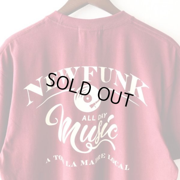 画像4: 【NEWFUNK】Music All Day TEE (Wine) (4)