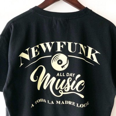 画像2: 【NEWFUNK】MUSIC ALL DAY TEE (BLACK)