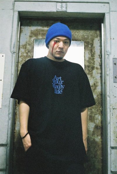 画像3: 【NEWFUNK】UNKUTT RAW MUSIC × DENPA × NFS / TRIPLE NAME TEE (BLACK)