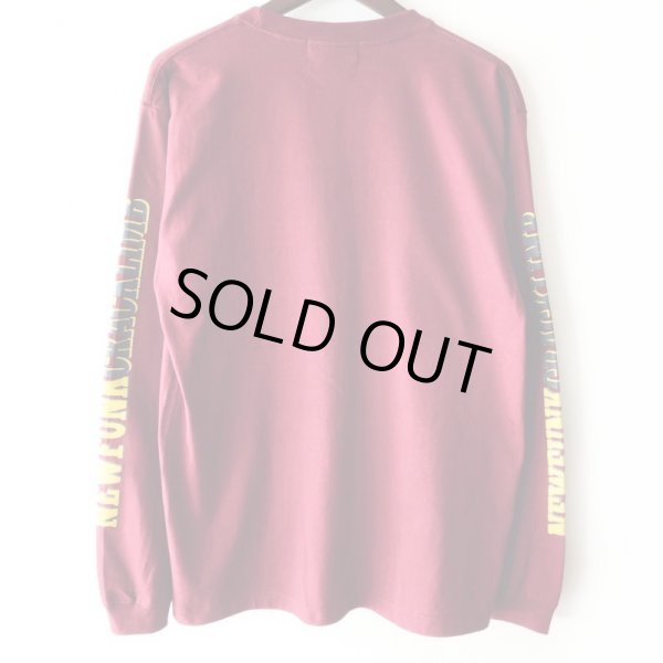 画像2: 【NEWFUNK】BOXING LONG TEE (WINE) (2)