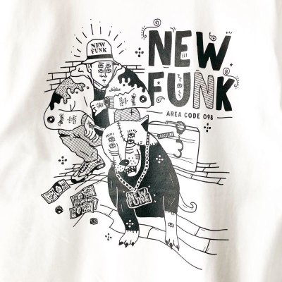 画像1: 【NEWFUNK】SIBA "COOL J" LONG SLEEVE SHIRT (White)