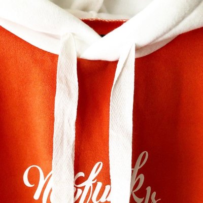 画像2: 【NEWFUNK】TWO LINE HOODIE (ORANGE)