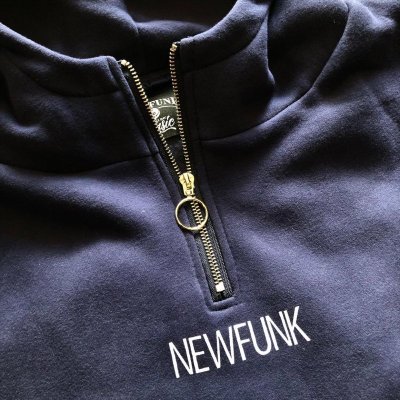 画像3: 【NEWFUNK】KEEP SHINEN HALF ZIP HOODIE (NAVY)