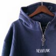 画像3: 【NEWFUNK】KEEP SHINEN HALF ZIP HOODIE (NAVY) (3)