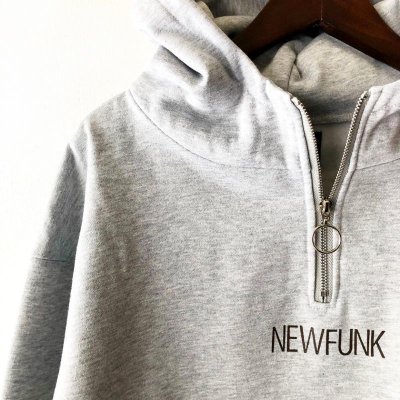 画像1: 【NEWFUNK】KEEP SHINEN HALF ZIP HOODIE (GRAY)