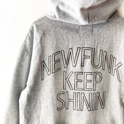 画像2: 【NEWFUNK】KEEP SHINEN HALF ZIP HOODIE (GRAY)