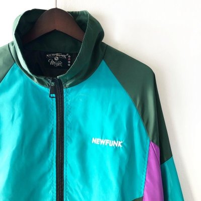 画像1: 【NEWFUNK】MIX COLOR TRACK JACKET (GREEN)