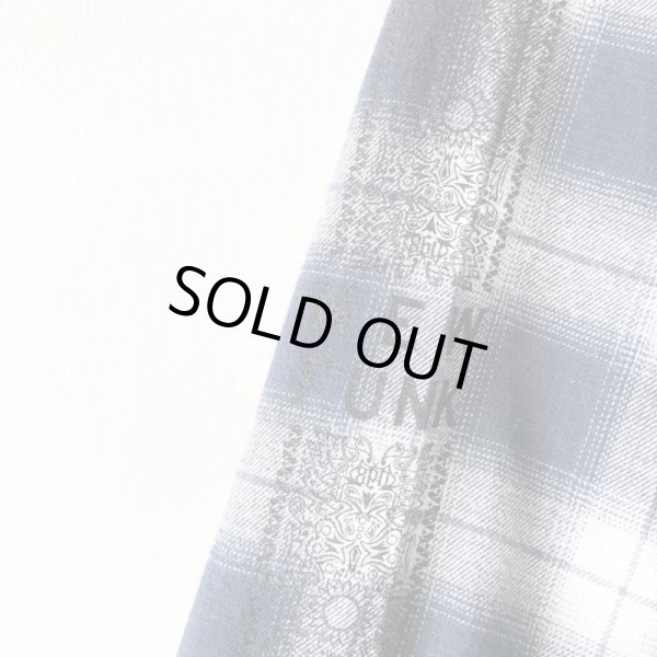 画像5: 【NEWFUNK】PAISLEY LINE OVERCHECK SHIRT (NAVY) (5)