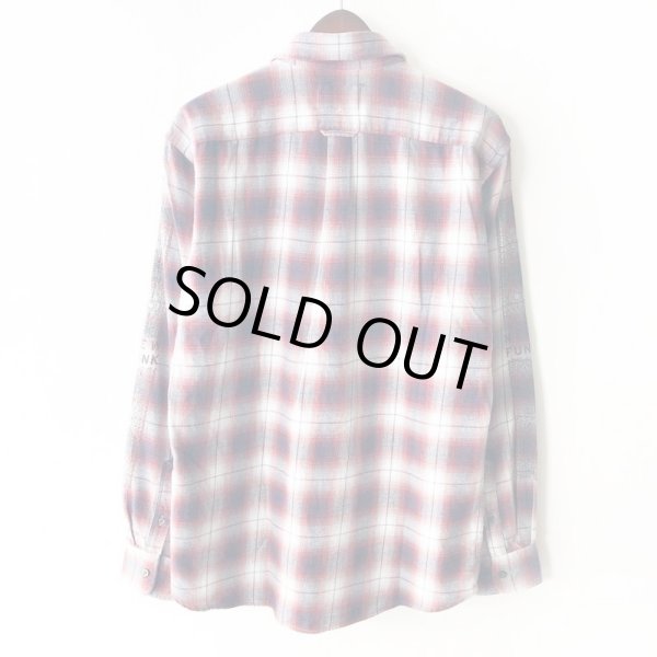 画像2: 【NEWFUNK】PAISLEY LINE OVERCHECK SHIRT (RED) (2)