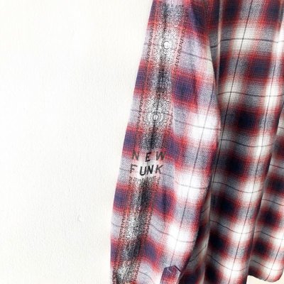 画像2: 【NEWFUNK】PAISLEY LINE OVERCHECK SHIRT (RED)