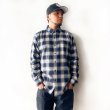 画像6: 【NEWFUNK】PAISLEY LINE OVERCHECK SHIRT (NAVY) (6)