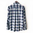 画像2: 【NEWFUNK】PAISLEY LINE OVERCHECK SHIRT (NAVY) (2)