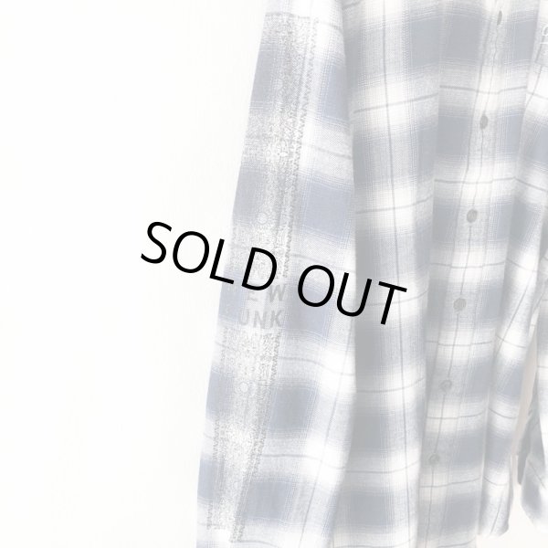 画像4: 【NEWFUNK】PAISLEY LINE OVERCHECK SHIRT (NAVY) (4)