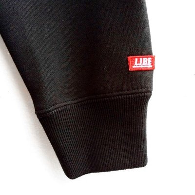 画像1: 【LIBE BRAND】BIG LOGO CREW SWEAT (BLACK)