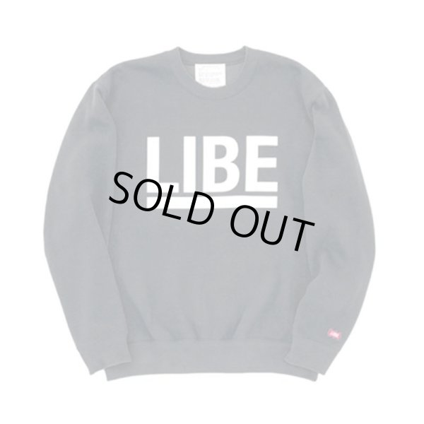 画像1: 【LIBE BRAND】BIG LOGO CREW SWEAT (BLACK) (1)