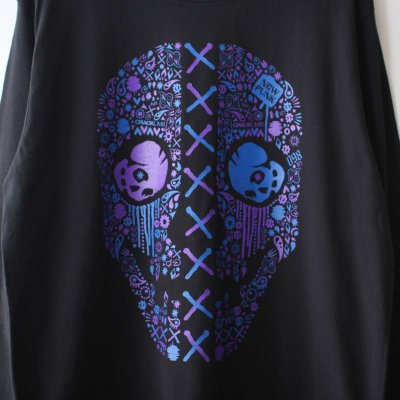 画像1: 【NEWFUNK】PAISLEY SKULL LONG TEE