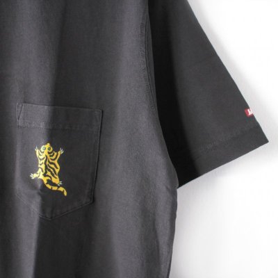 画像1: 【LIBE BRAND】BABU TATTOO-1 WASHED POCKET TEE (BLACK)