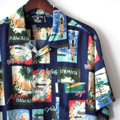 画像1: Pattern Shirt / Hawaii Surf / size: L