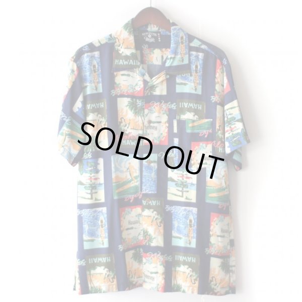 画像1: Pattern Shirt / Hawaii Surf / size: L (1)