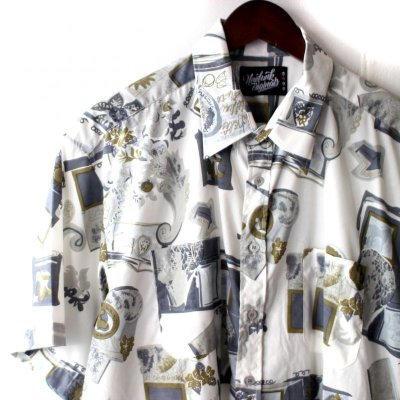 画像1: Pattern Shirt / Ston White / size: L