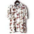 画像1: Pattern Shirt / Flower White / size: XL (1)