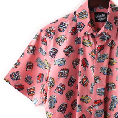 画像1: Pattern Shirt / Car Pink / size: L