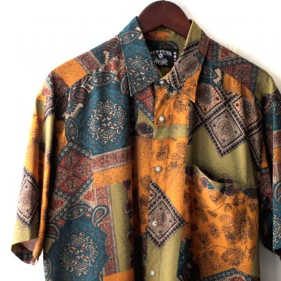 画像1: Pattern Shirt / Asa Pzr / size: XL