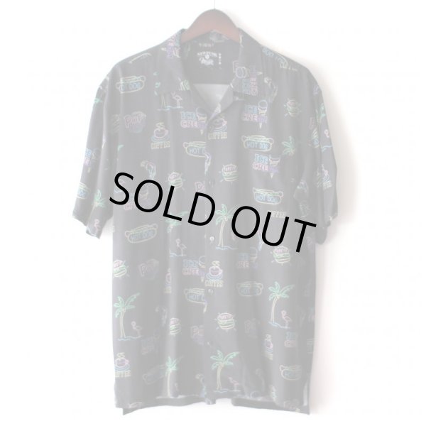 画像1: Pattern Shirt / Neon Black / size: XL (1)