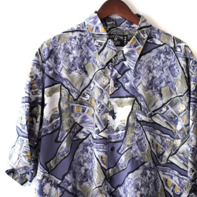 画像1: Pattern Shirt / Stone L.B / size: 2XL