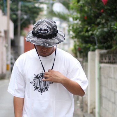 画像1: 【NEWFUNK】JUNGLE HAT (BLACK CAMO)