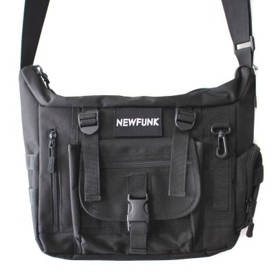 画像3: 【NEWFUNK】MILITARY SHOULDER BAG (BLACK)