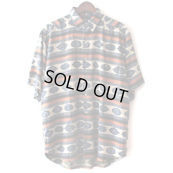 画像1: Pattern Shirt / Sapphire / size: XL (1)