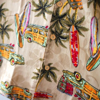 画像2: Pattern Shirt / Surf Car / size: XL