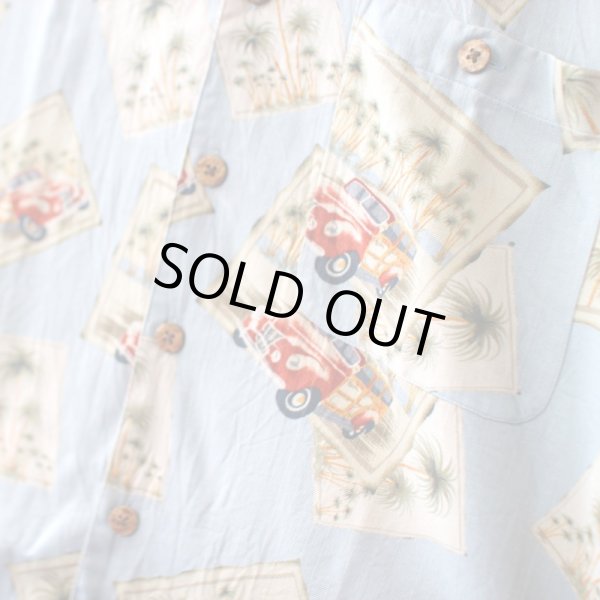 画像4: Pattern Shirt / L.Blue Bus / size: XL (4)