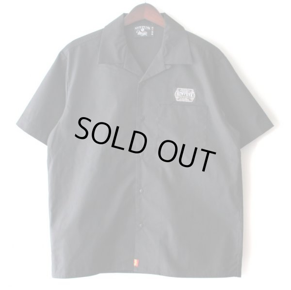 画像1: 【NEWFUNK】AMKZTAG OPEN COLLAR SHIRT (Black) (1)