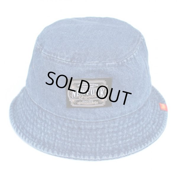 画像1: 【NEWFUNK】AMKZTAG BUCKET HAT (INDIGO DENIM) (1)