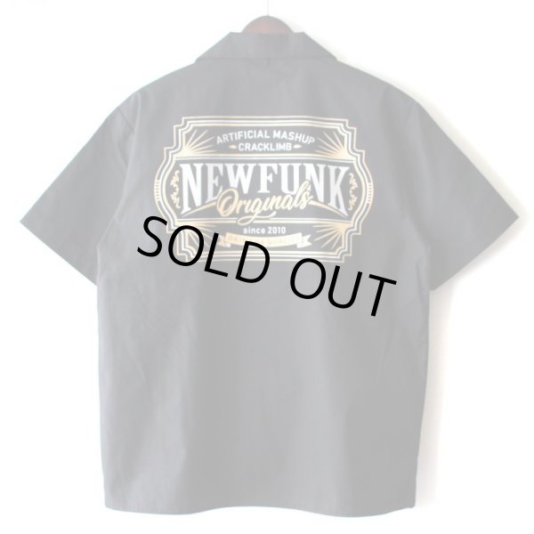 画像2: 【NEWFUNK】AMKZTAG OPEN COLLAR SHIRT (Black) (2)