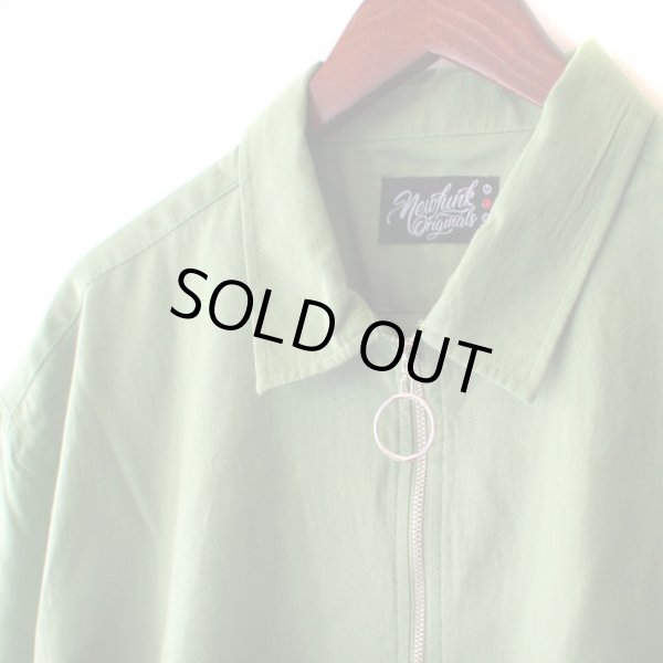 画像3: 【NEWFUNK】HALF ZIP LINEN SHIRT (Light Green) (3)